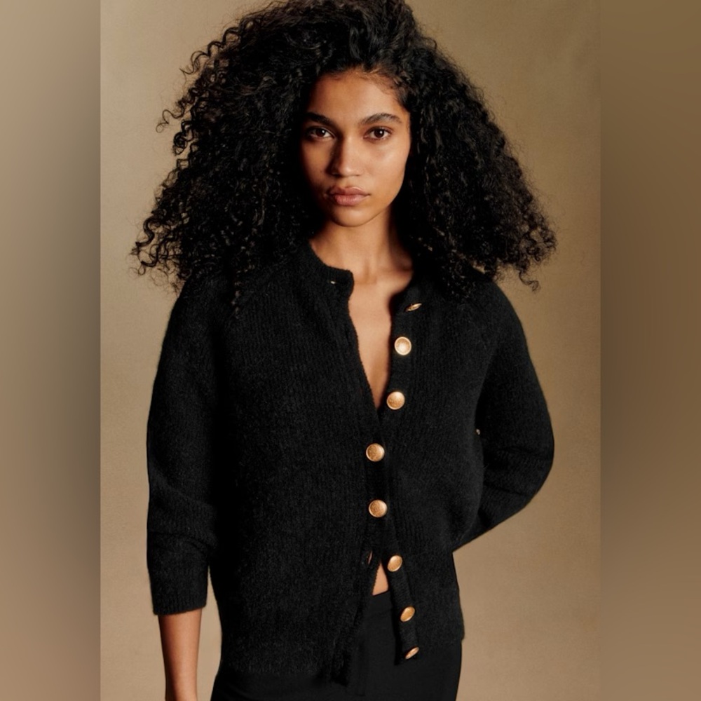 Sézane Othello Black/Gold XS NWT